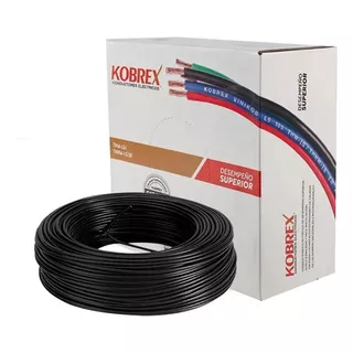 Cable Kobrex 100 Mts. Cal. 10 100% Cobre Thw-ls/thhw-ls Color De La Cubierta Negro