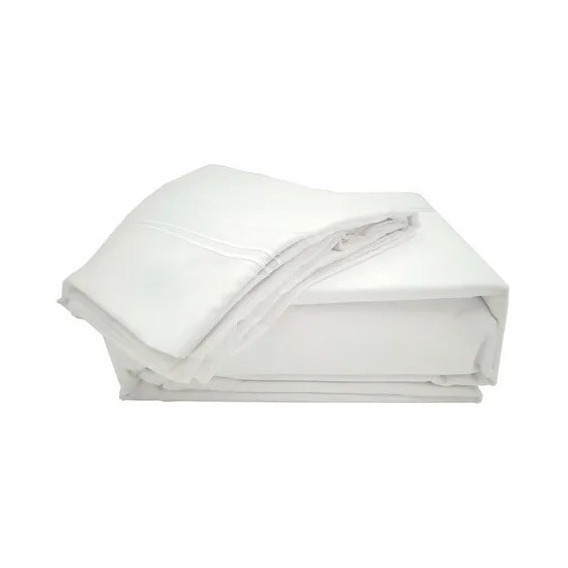 Juego de sábanas 3Angeli Luxury bed Sábanas de lujo 1800 hilos 2 plazas color blanco con diseño liso hilos 1800 para colchón de 200cm x 150cm x 35cm