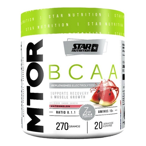 Mtor Bcaa 270g Formula Mejorada Star Nutrition Sabor Watermelon