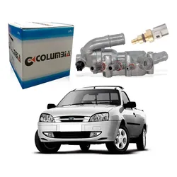  Carcaça Termostatica Aluminio Courier 1.6 Flex 2007 A 2013