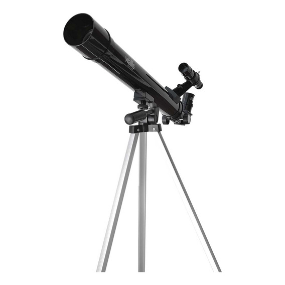 Telescopio Refractor Wallis Montura Altazimutal 100x Color Negro