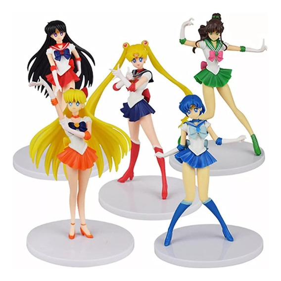 Figuras Sailor Moon Serena Mercurio Marte Venus Jupiter 5pcs