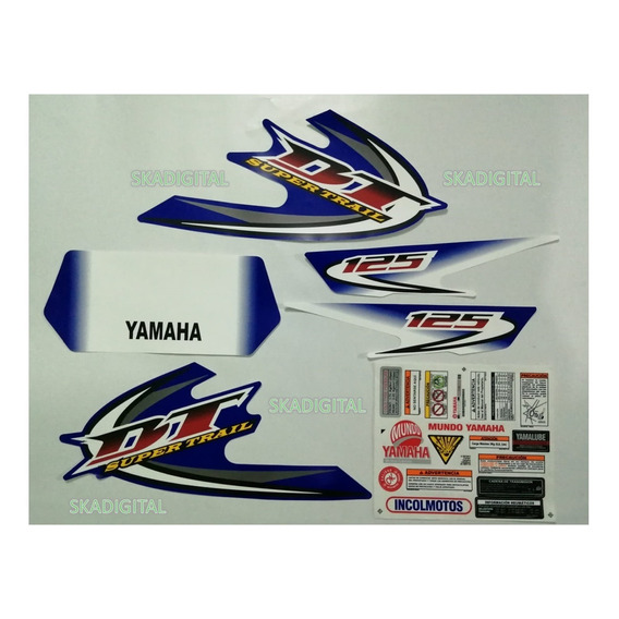 Kit Completo De Calcomanías Yamaha Dt Super Trail 125 2003