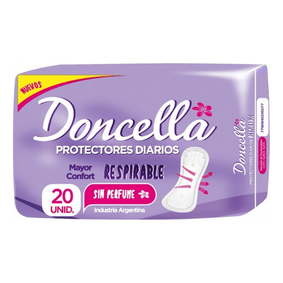 Doncella Protector Anatomico Pocket Respirable Sin Perfume de 20unidades