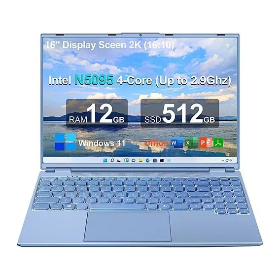  16   Laptop Aocwei 12gb+scalable Ssd/hard Drive Intel Win