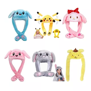 Gorro Kawaii De Conejito Con Luces Mueve Las Orejas Niñas