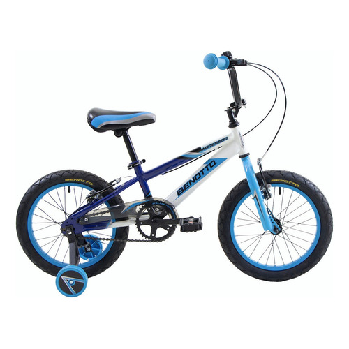 Bicicleta Benotto Cross Agressor R16 1v. Niño Ruedas Lateral Color Azul/Blanco Tamaño del cuadro n/a