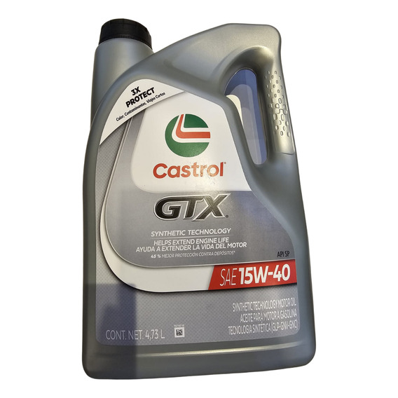 Aceite Castrol Gtx Sae 15w-40 Motor 4.73 Lts