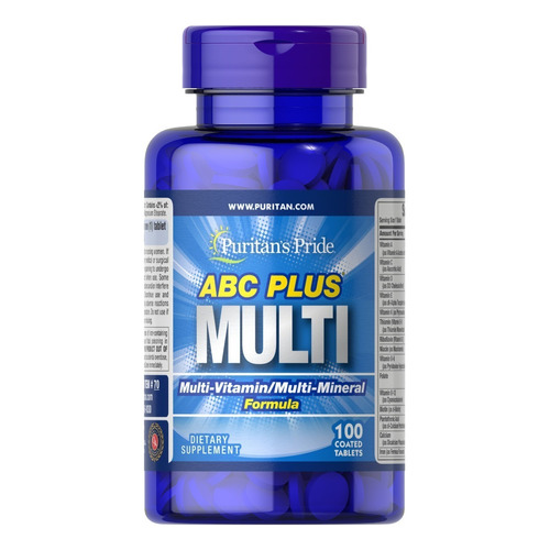 Abc Plus Multivitamin And Multi Mineal 100 Tablets Sabor Sin Sabor