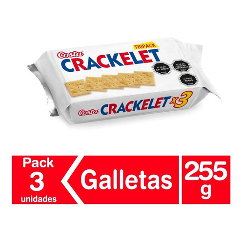 Costa Tripack Galleta Crackelet - 255 Grs