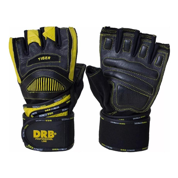 Guantes Fitness Gym Profesional Cuero Drb Tiger