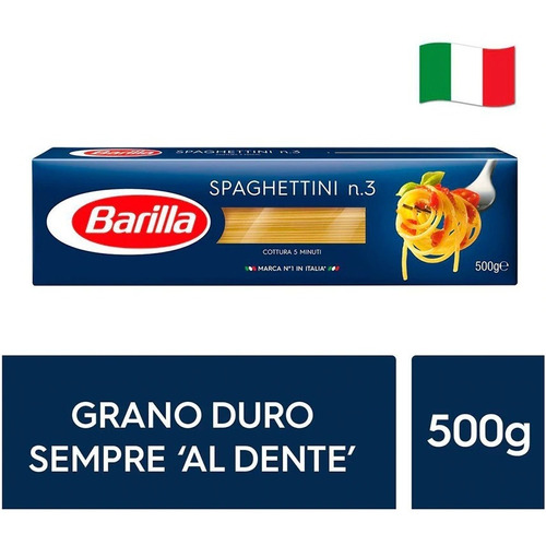 Fideos Italianos Pasta Barilla - Spaghettini N°3 500g