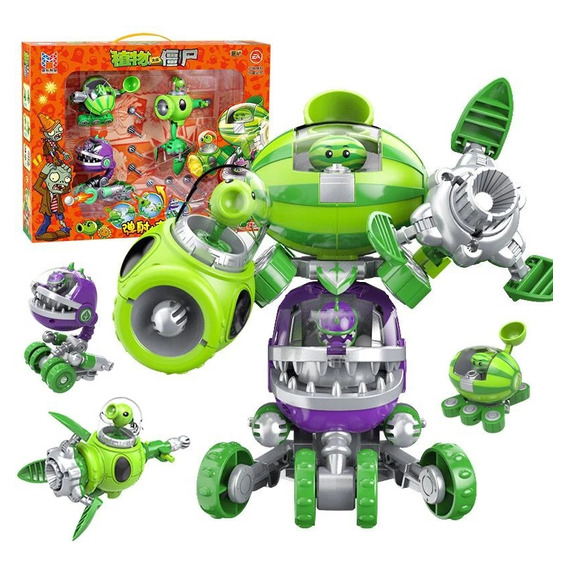 Juguete Plantas Vs Zombies Robot 3 En 1 Pvz Con Caja Origina