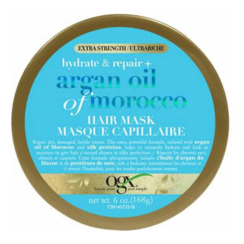 Mascarilla Capilar Ogx® Hydrate + Argan Oil Of Morocco 168 G