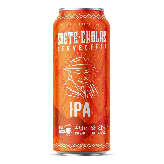 Cerveza Siete Cholas Ipa 473cc Pack X 12 Latas