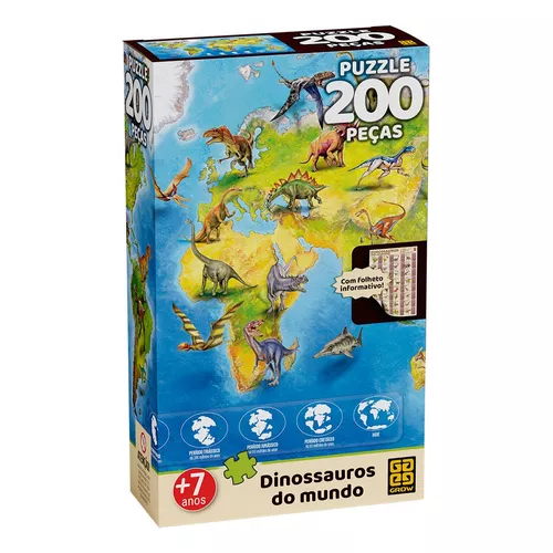 Quebra-Cabeça Dinossauros - Grow 2000 Peças - Arco-Íris Toys