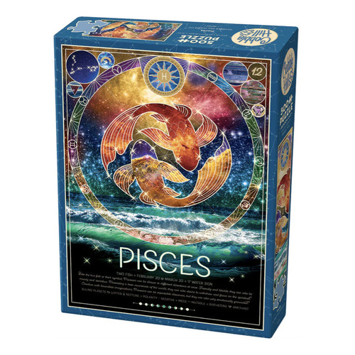 Rompecabezas Piscis Signo Zodiacal 500 Pz Cobble Hill Pisces Zodiaco Peces