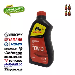 Óleo Tcw3 Menzoil Motores Popa Suzuki Tohatsu 2t Kit 4 Lts