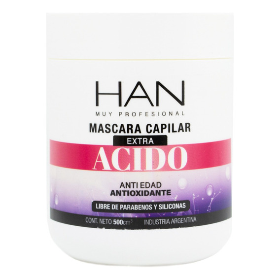 Han Extra Acido Mascara Antioxidante Anti Edad Pelo Grande