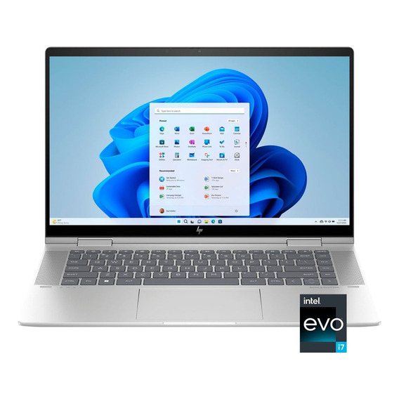Notebook HP Envy x360 15-fe0053dx plateada táctil 15.6", Intel Core i7 1355U  16GB de RAM 512GB SSD, Gráficos Intel Iris Xe 1920x1080px Windows 11 Home