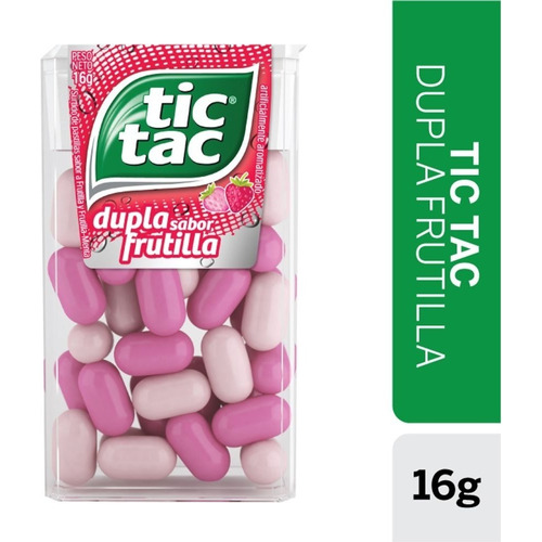 Pastillas Tic Tac Dupla Frutilla - Caramelos X12 Estuches