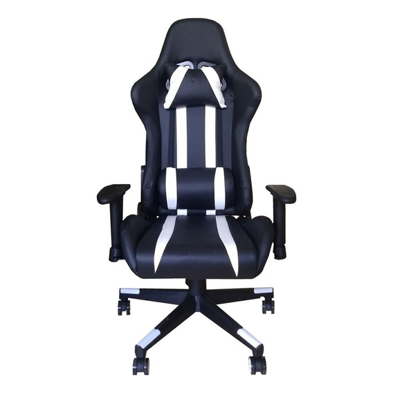 Silla Reclinable Oficina Pc Gamer Vivendi Negro Blanco