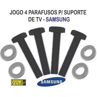 Jogo De 4 Parafusos E Arruelas M8 X 45mm Para Suporte De Tv Samsung