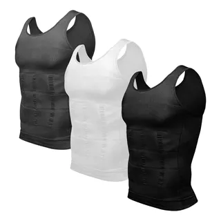 3pzs Playeras Faja Playeras Reductora Moldeadora Para Hombre