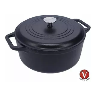 Olla De Hierro Fundido Esmaltado Victoria® 7qt Negro