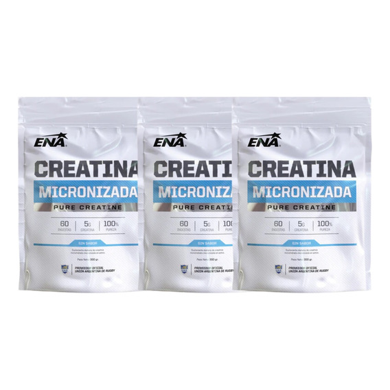 Combo X3 Ena Sport Creatina Micronizada Pura Neutra 300gr