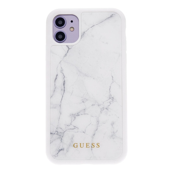 Funda Case Protector Guess Marble Blanco iPhone 11