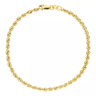 Pulsera Pulso Esclava Oro 10k Kilates Torzal 2.6mm 21cm