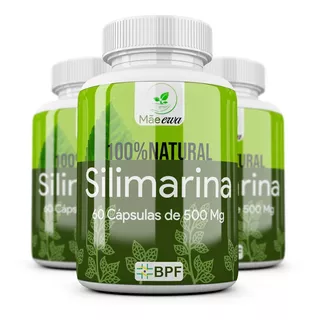 Kit 3 Potes Silimarina 180 Cápsulas 500mg 100% Natural