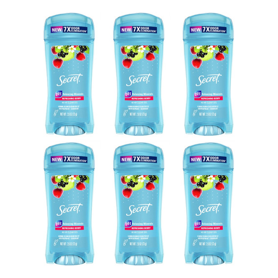 Secret X6 Desodorante Antitranspirante Clear Gel Berry 3c