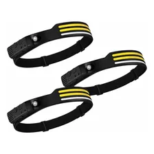 3x Linterna De Cabeza Minero Con Sensor 2 Luces Recargable Color De La Linterna Negro Color De La Luz Blanco