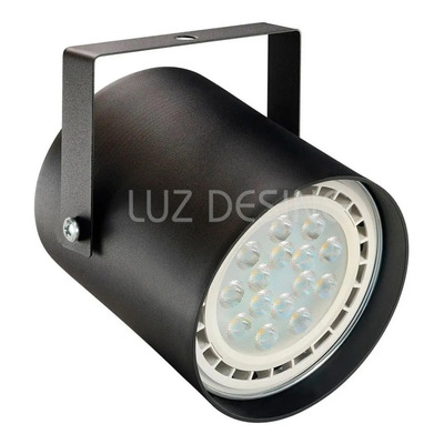 Riel 2 Metros Con 5 Spot Cilindro Ar111 Apto Led Luz Desing