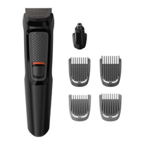 Multigroom Philips Mg3711/15 Serie 3000 Barba Nariz Oidos Color Negro