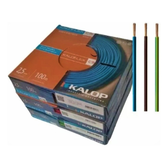 Pack 3 Rollos Cable Unipolar 2,5 Mm Kalop Cat5 X 100 Mts.