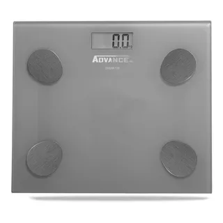 Báscula Inteligente De Peso Corporal 150kg Advance Basan-150 Color Gris