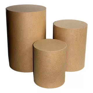 Trio P M G Cilindro Mdf Cru- Decoração Para Festa - Promoção