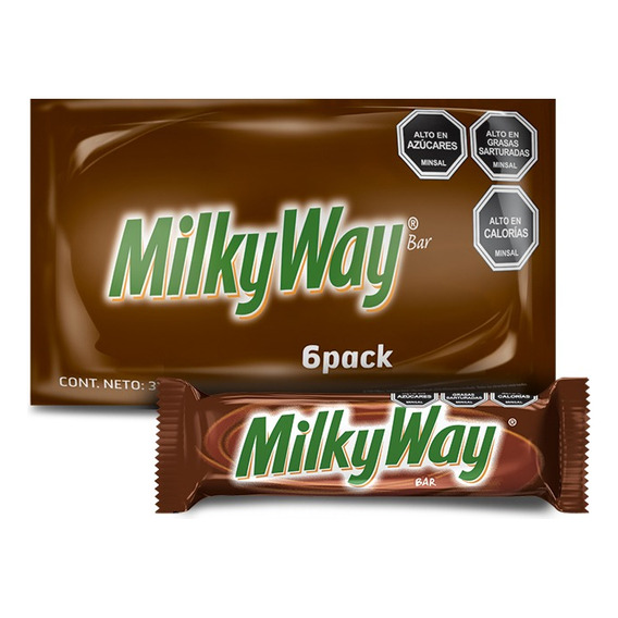 Milky Way Barra De Chocolate Con Caramelo X 6 Un.