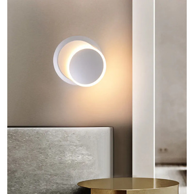 Aplique Luna Led Movil Blanco Deco Diseño Luz Desing  Blanco