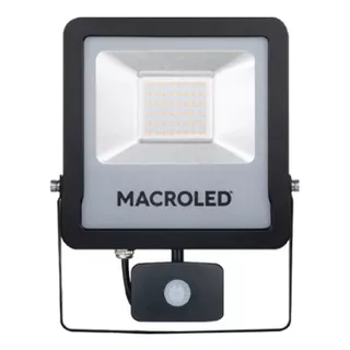 Proyector Reflector Sensor Movimiento 50w Luz Led Macroled Color De La Carcasa Negro Color De La Luz Frio (6500k)