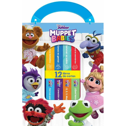 Disney Jr. Muppet Babies:  Mi Primera Biblioteca - 12 Libros de Cartón - PI Kids