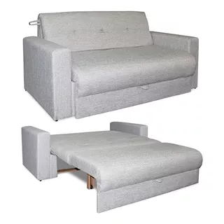 Sillon Sofa Cama 2 Plazas Chenille Antidesgarro Fullconfort