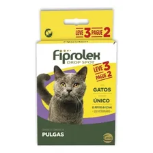 3 Pipetas antiparasitário para pulga Ceva Fiprolex Drop Spot para gato