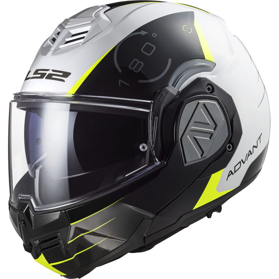 Casco Abatible Ls2 Valiant Ii Codex Bco/ngo Ff900