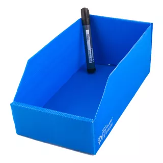 Caja Plastica Corrugado Gaveta Organizador 30x15x11 Pack 20u Plana 853
