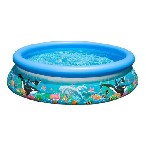 Pileta inflable redondo Intex Easy Set Ocean Reef 54904 5621L multicolor