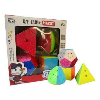 Kit 4 Cubo Mágico Profissional Megamix Pyraminx Skewb Square